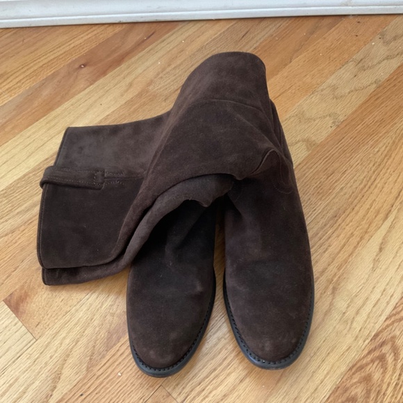 Frye Women’s Size 6.5 Bari Boots- Tall Slouchy Brown Suede Leather - Picture 5 of 14